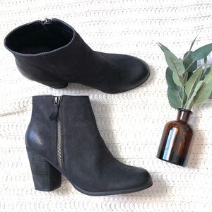 Nordstrom BP Black Leather Ankle Booties